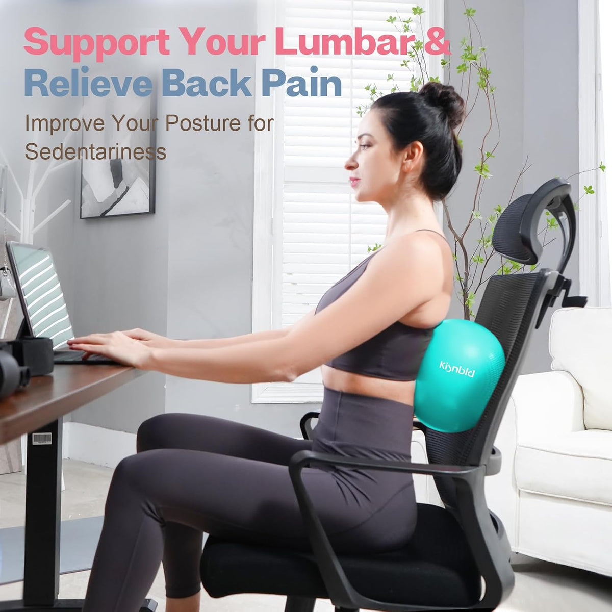 9 Inch Pilates Ball, Small Exercise Ball for Core &Physical Therapy