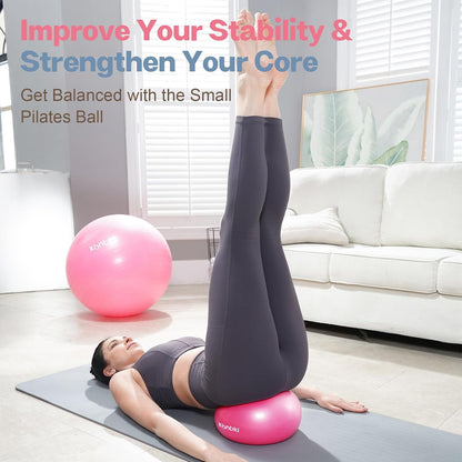 9 Inch Pilates Ball, Small Exercise Ball for Core &Physical Therapy