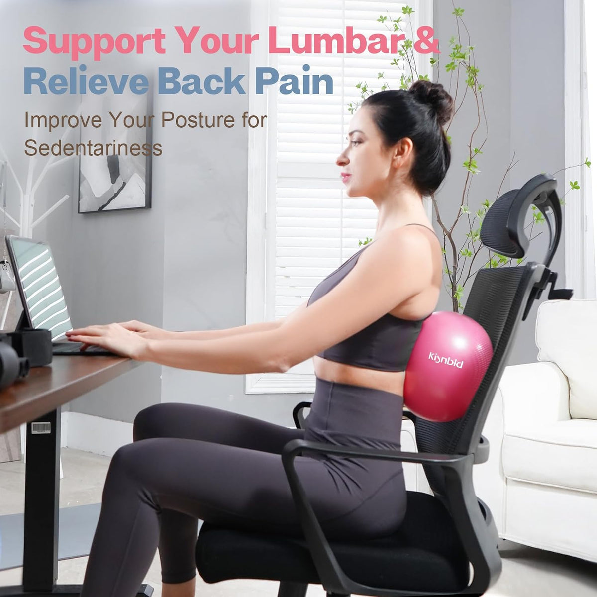 9 Inch Pilates Ball, Small Exercise Ball for Core &Physical Therapy