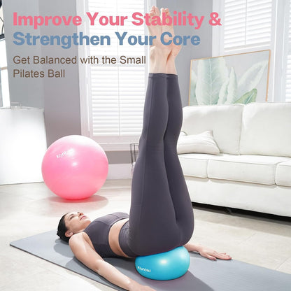 9 Inch Pilates Ball, Small Exercise Ball for Core &Physical Therapy