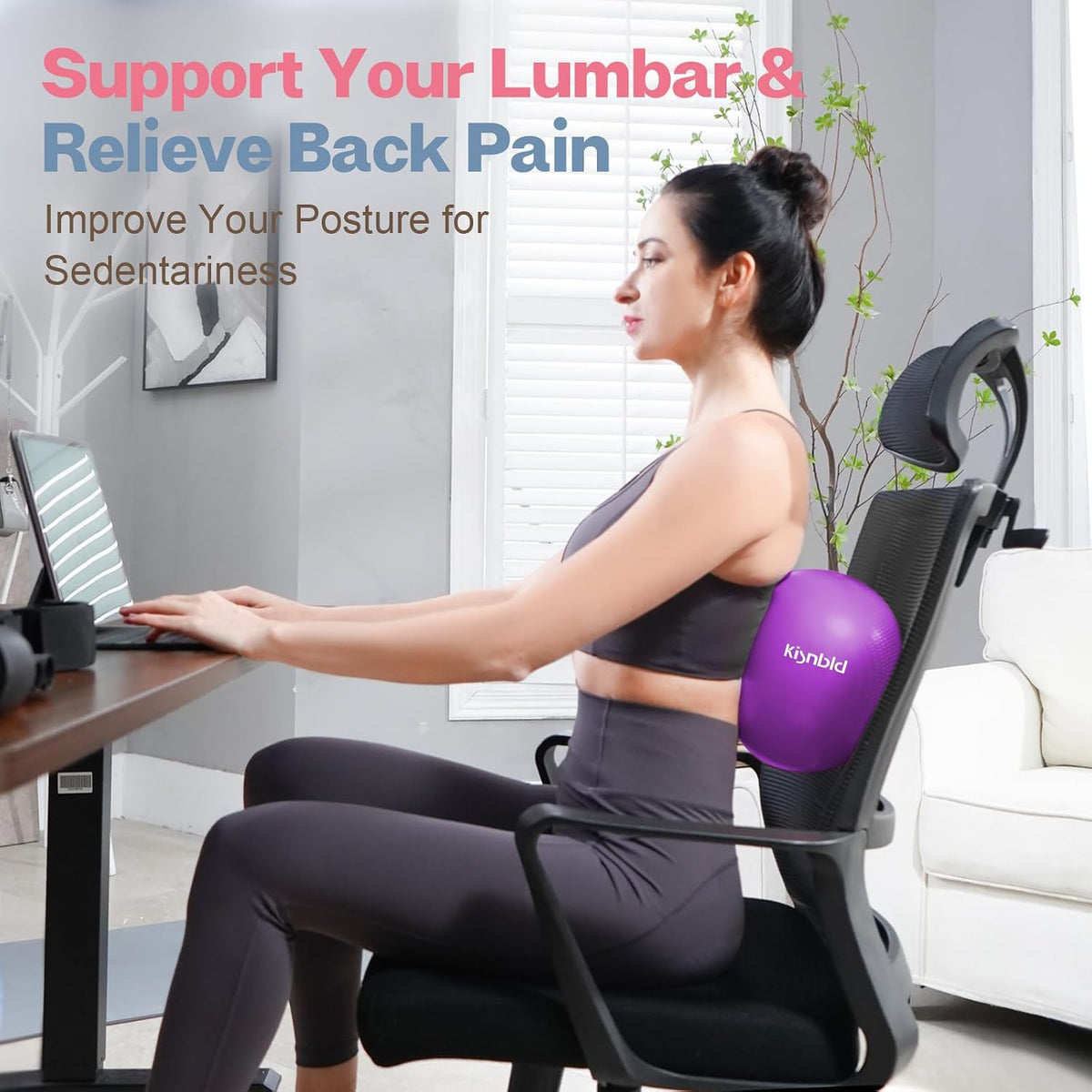 9 Inch Pilates Ball, Small Exercise Ball for Core &Physical Therapy