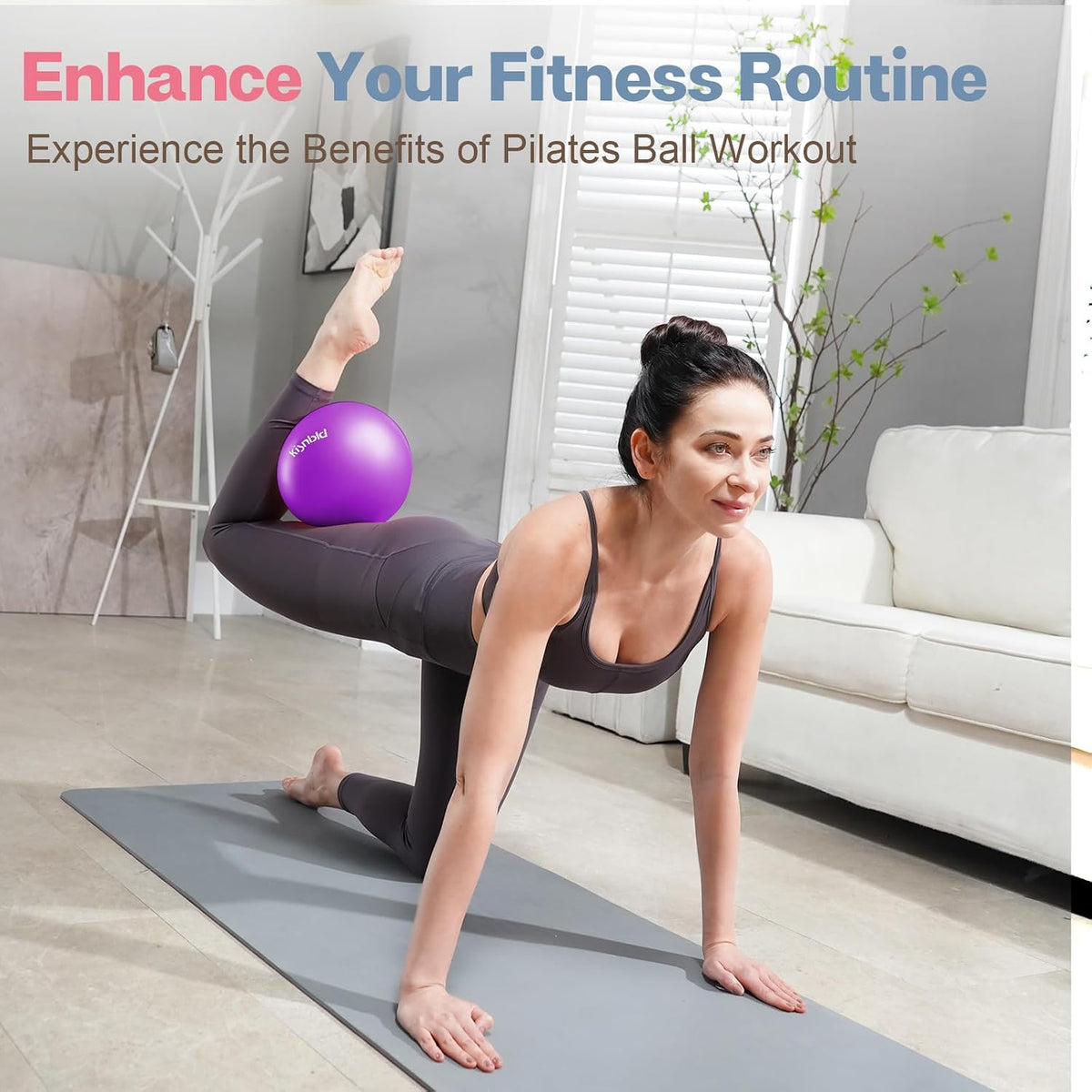 9 Inch Pilates Ball, Small Exercise Ball for Core &Physical Therapy
