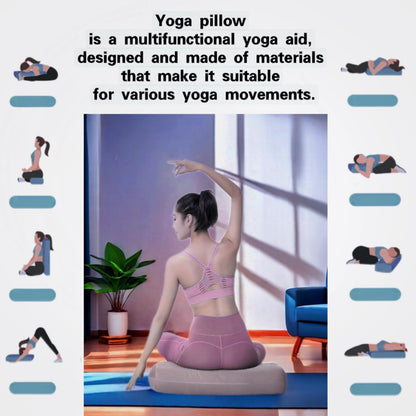 Yoga Bolster Pillow for Meditation and Support - 20"*12"*6" Rectangular Yoga Cushion Foam Wedges Washable Suede Pillowcase for Men and Women with Carry Handles. (Grey)