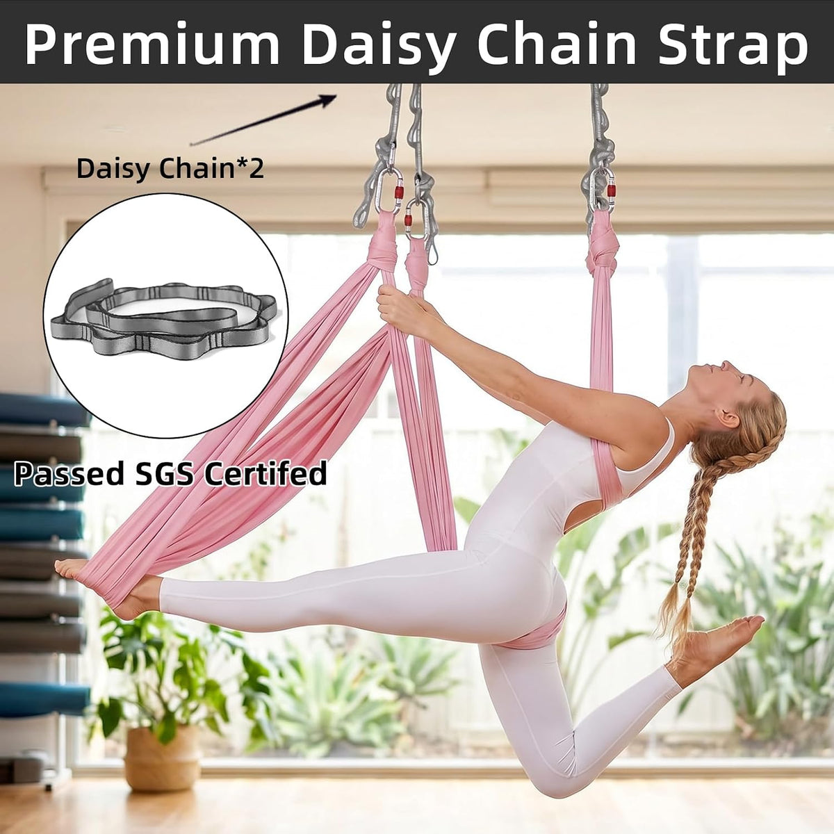 2pcs Nylon Daisy Chain Straps, Grey, 2PCS