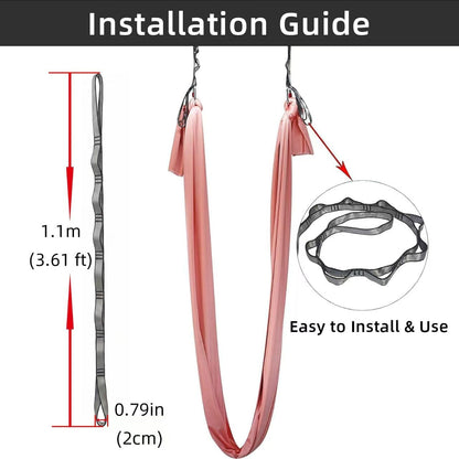 2pcs Nylon Daisy Chain Straps, Grey, 2PCS
