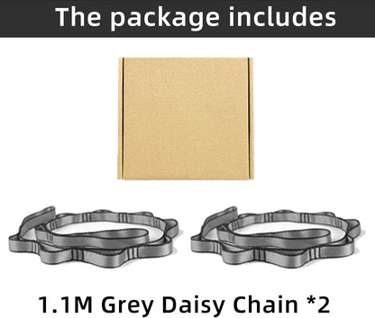 2pcs Nylon Daisy Chain Straps, Grey, 2PCS