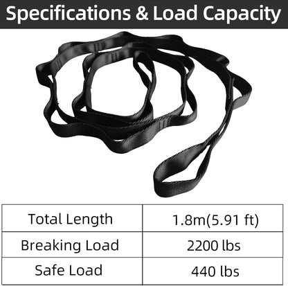 2pcs Nylon Daisy Chain Straps, Grey, 2PCS