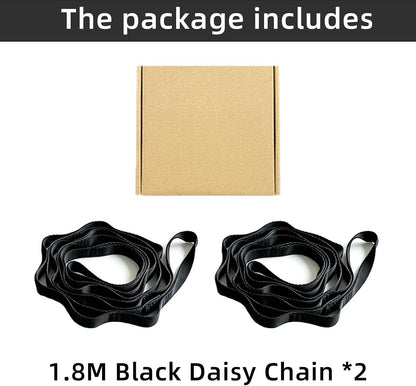 2pcs Nylon Daisy Chain Straps, Grey, 2PCS