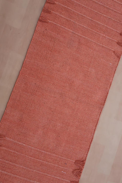 Jaipur Art & Rugs Cotton Yoga Rug - Eco-Friendly Hand-Woven Thick Mat (24”x72”x5mm) for Everyday Fitness at Home - Comfortable & Extra-Long - Colors A