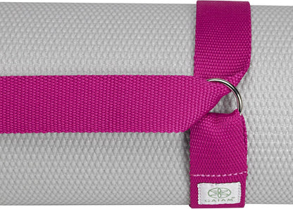 Easy-Cinch Yoga Mat Sling - Durable Carrying Strap for Yoga Mat with Metal D-Rings for Secure Fit (No Mat Included)