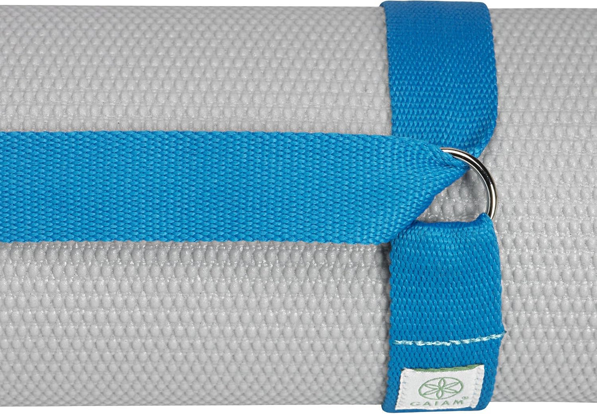 Easy-Cinch Yoga Mat Sling - Durable Carrying Strap for Yoga Mat with Metal D-Rings for Secure Fit (No Mat Included)