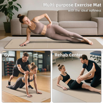 Foldable Yoga Mat, 75x26x0.4 Inch, TPE, Extra Thick, Extra Long | Non-Slip Grip, Easy Carry&Storage, Comfort Cushion, SGS Safe, Suitable for Yoga, Pilates, Home Exercise&Outdoor Travel