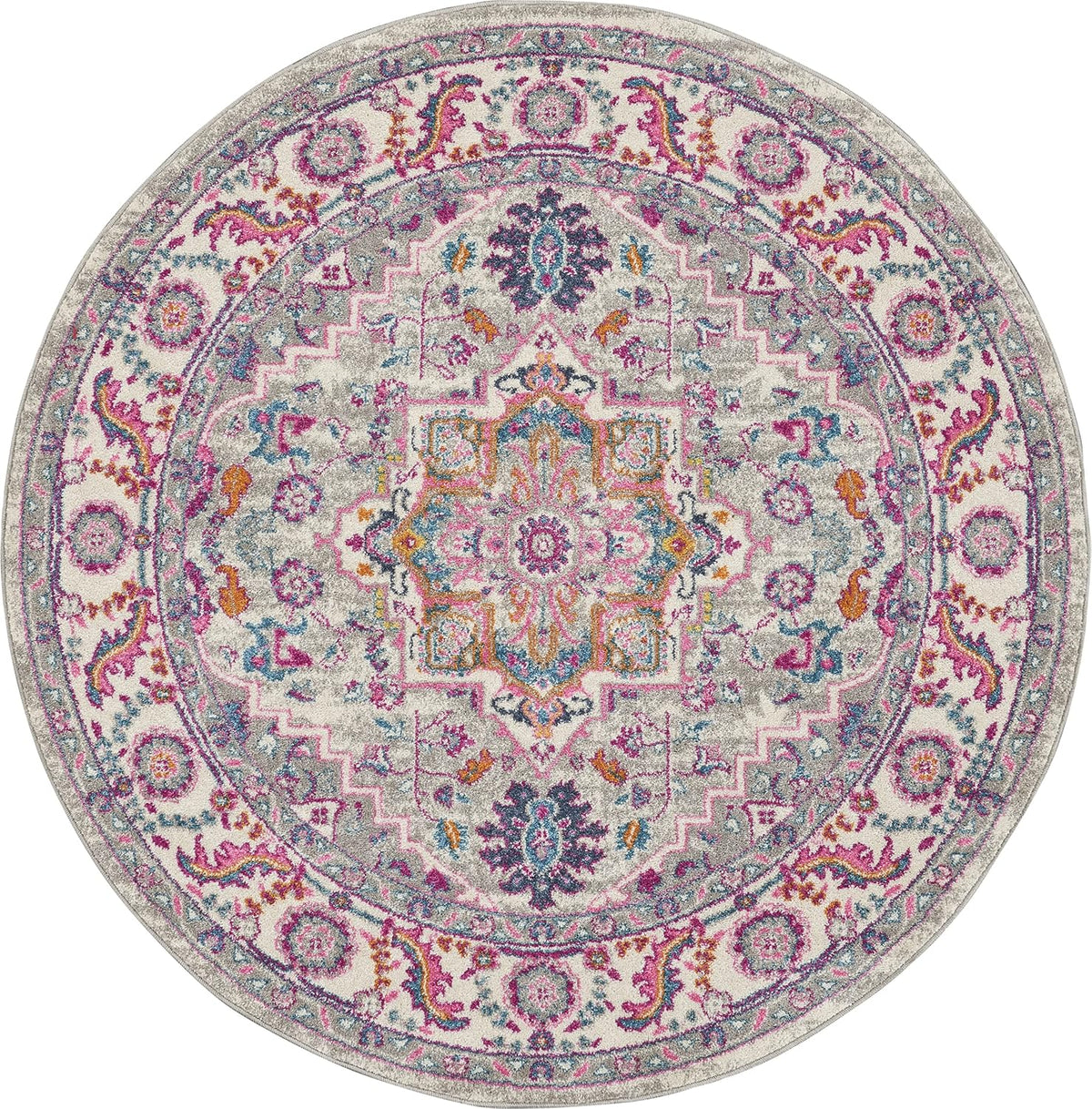 Passion Teal Multicolor 9' x 12' Area Rug - Easy Clean, Non Shedding, Bed Room, Living Room, Dining Room, Kitchen (9' x 12')
