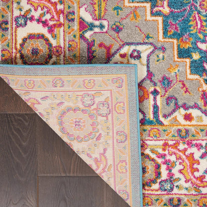 Passion Teal Multicolor 9' x 12' Area Rug - Easy Clean, Non Shedding, Bed Room, Living Room, Dining Room, Kitchen (9' x 12')