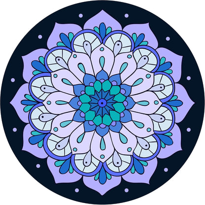 nuveti Large Meditation Mat Non Slip Round Yoga Mat Natural Rubber with Sueded Surface Exercise Mat Perfect for Meditating, Stretching, Yoga（140CM X 3.5MM Thick)