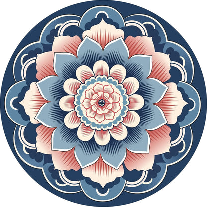 nuveti Large Meditation Mat Non Slip Round Yoga Mat Natural Rubber with Sueded Surface Exercise Mat Perfect for Meditating, Stretching, Yoga（140CM X 3.5MM Thick)