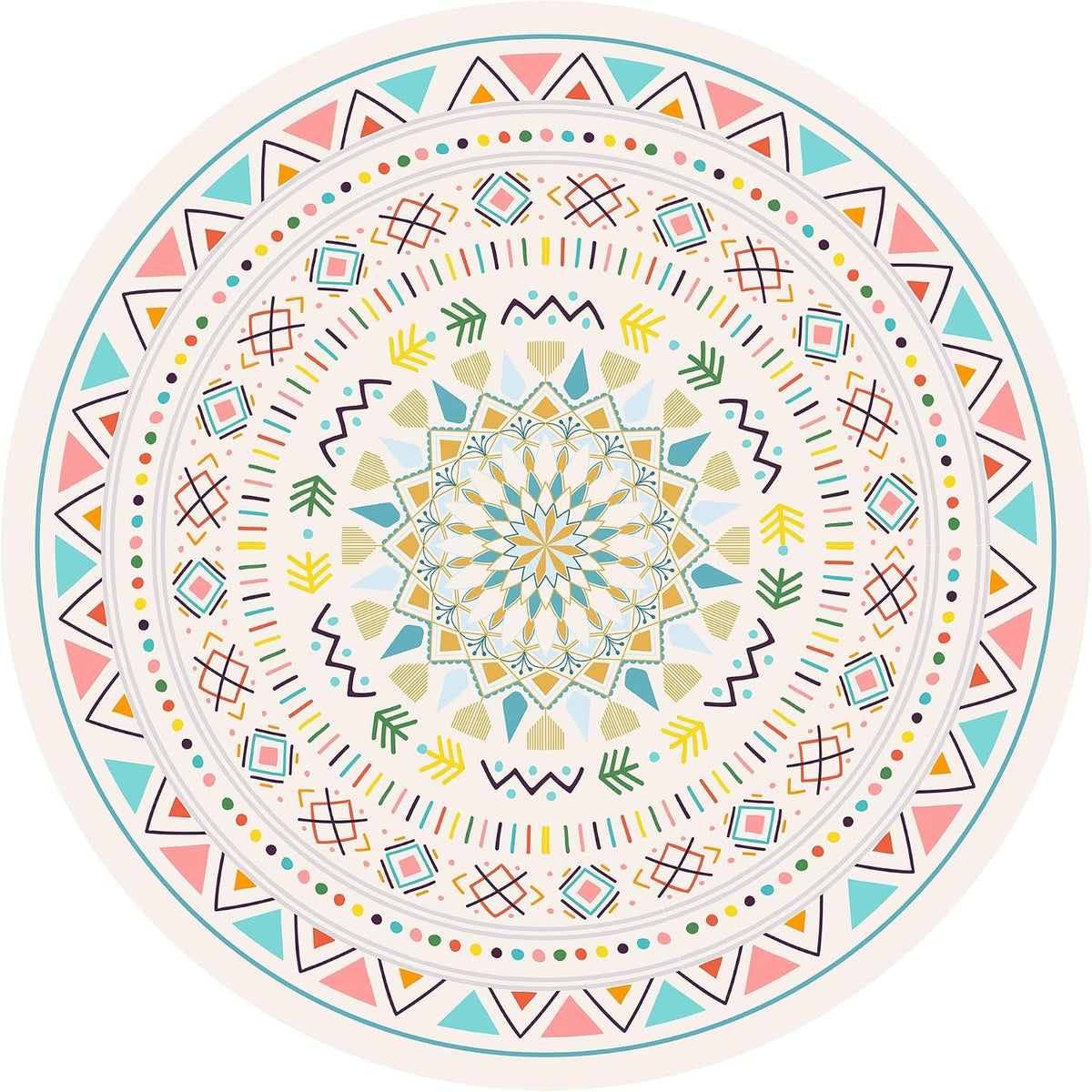 nuveti Large Meditation Mat Non Slip Round Yoga Mat Natural Rubber with Sueded Surface Exercise Mat Perfect for Meditating, Stretching, Yoga（140CM X 3.5MM Thick)