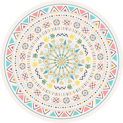 nuveti Large Meditation Mat Non Slip Round Yoga Mat Natural Rubber with Sueded Surface Exercise Mat Perfect for Meditating, Stretching, Yoga（140CM X 3.5MM Thick)