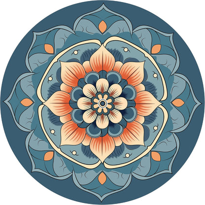 nuveti Large Meditation Mat Non Slip Round Yoga Mat Natural Rubber with Sueded Surface Exercise Mat Perfect for Meditating, Stretching, Yoga（140CM X 3.5MM Thick)