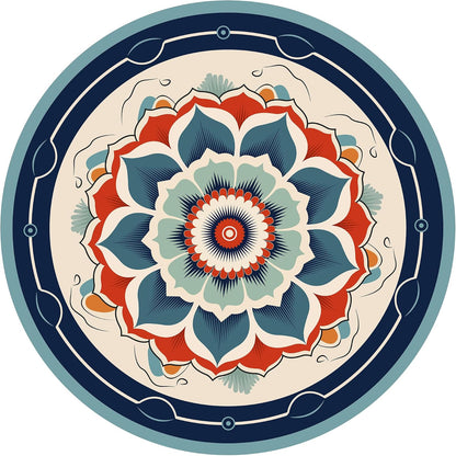 nuveti Large Meditation Mat Non Slip Round Yoga Mat Natural Rubber with Sueded Surface Exercise Mat Perfect for Meditating, Stretching, Yoga（140CM X 3.5MM Thick)