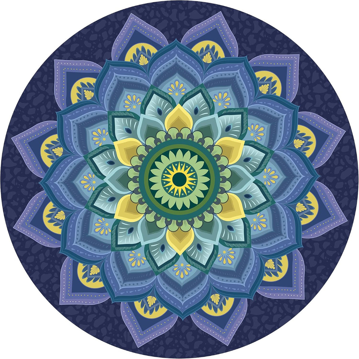 nuveti Large Meditation Mat Non Slip Round Yoga Mat Natural Rubber with Sueded Surface Exercise Mat Perfect for Meditating, Stretching, Yoga（140CM X 3.5MM Thick)