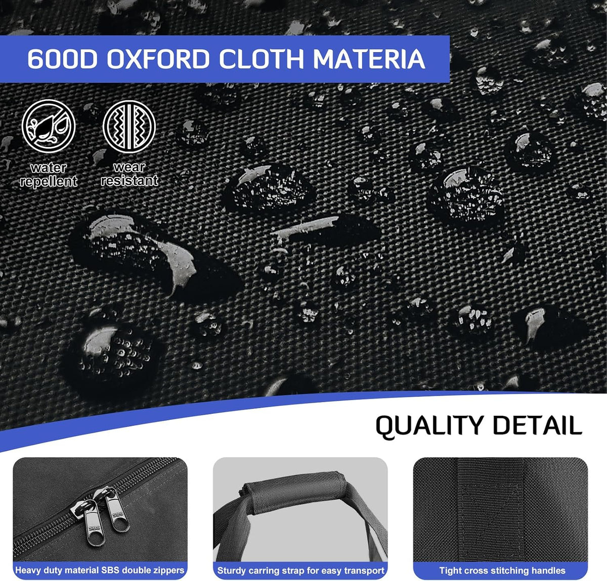 45in Large Travel Duffel Bag, 600D Water Resistant Foldable, 115L