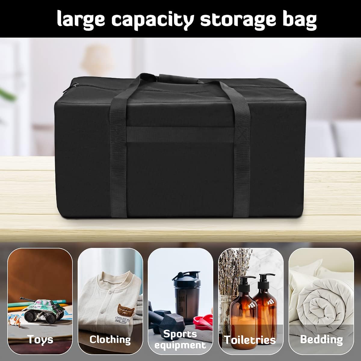 45in Large Travel Duffel Bag, 600D Water Resistant Foldable, 115L