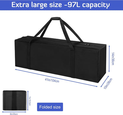 45in Large Travel Duffel Bag, 600D Water Resistant Foldable, 115L