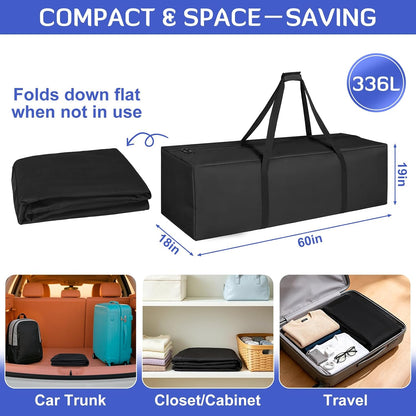 45in Large Travel Duffel Bag, 600D Water Resistant Foldable, 115L