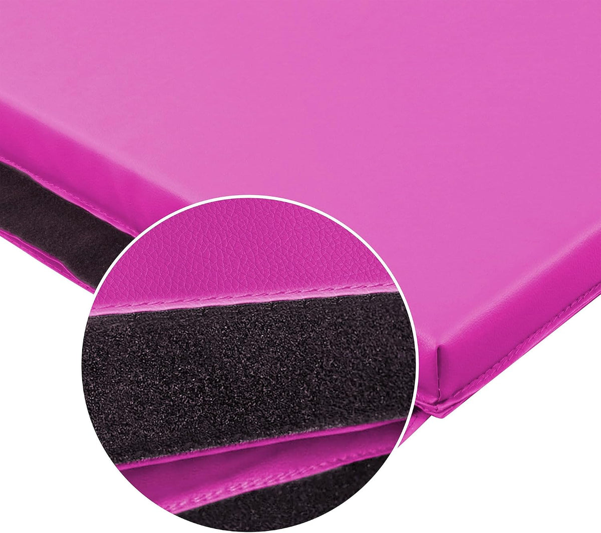 BalanceFrom 6x4 Feet 4-Panel Folding Gymnastics Mat – 2-Inch Thick Pad with Vinyl Surface and Carrying Handles for Tumbling, Yoga, Pilates, Home Workouts, and Martial Arts