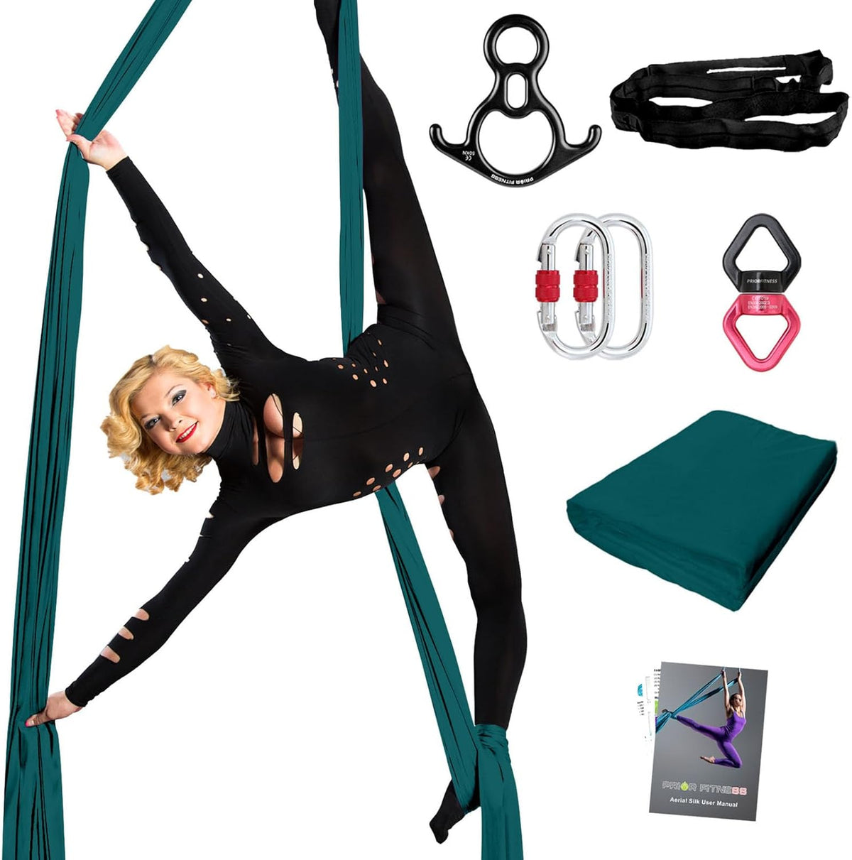 Pro Aerial Silks Kit, SGS&CE Certified, 9/15/20Yards