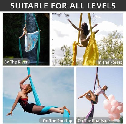 Pro Aerial Silks Kit, SGS&CE Certified, 9/15/20Yards