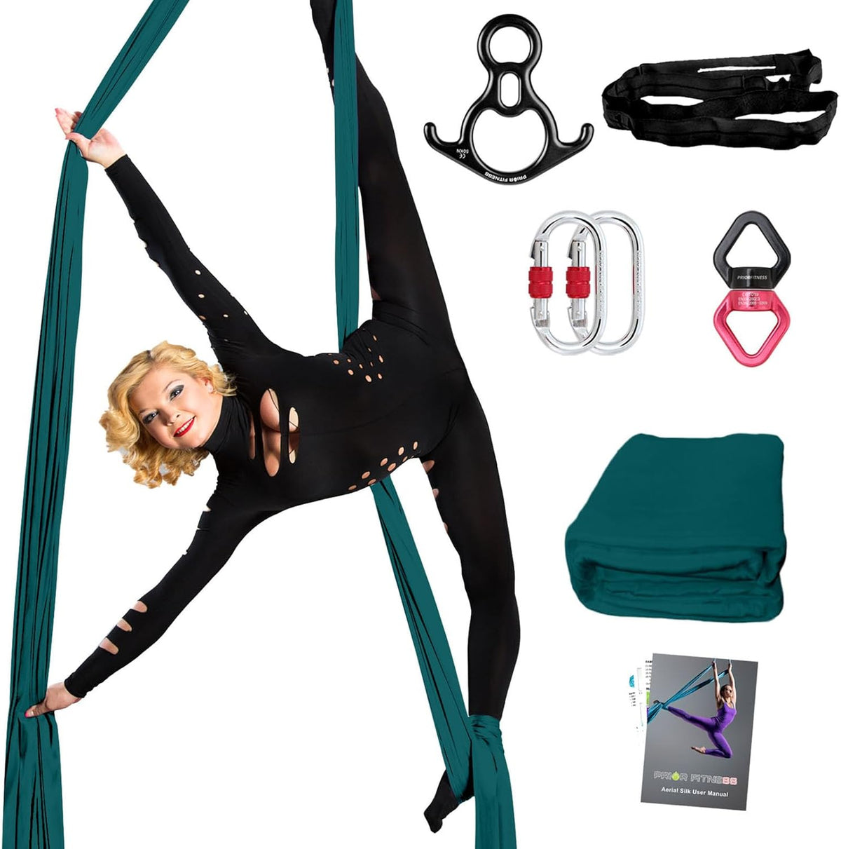 Pro Aerial Silks Kit, SGS&CE Certified, 9/15/20Yards
