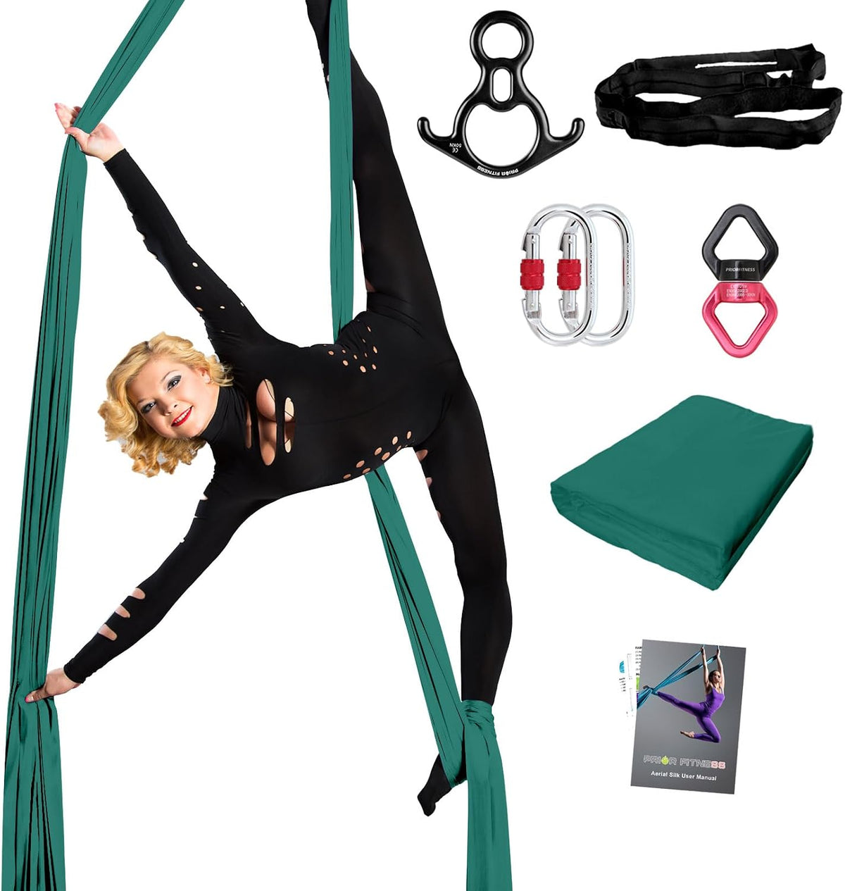 Pro Aerial Silks Kit, SGS&CE Certified, 9/15/20Yards
