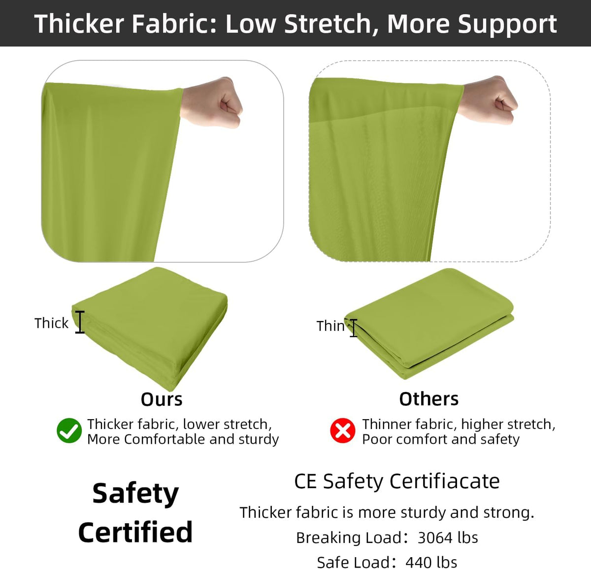 Pro Aerial Silks Kit, SGS&CE Certified, 9/15/20Yards