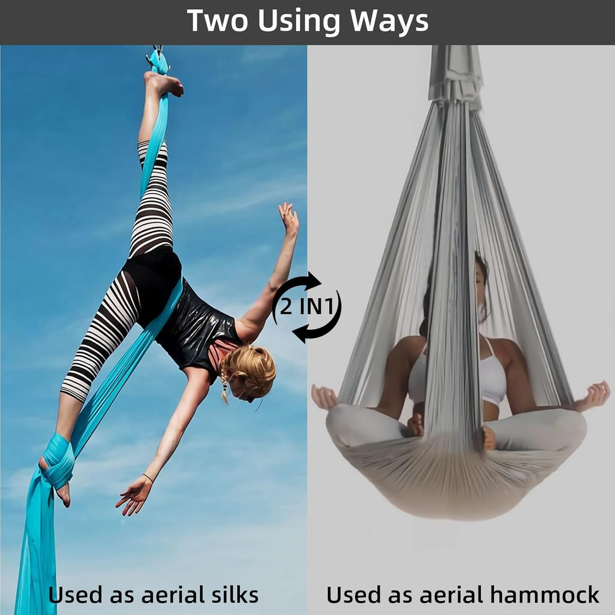 Pro Aerial Silks Kit, SGS&CE Certified, 9/15/20Yards