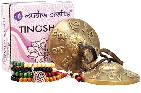 Mudra Crafts 2.75 In Mantra Tibetan Tingsha Bells Meditation Yoga Chimes