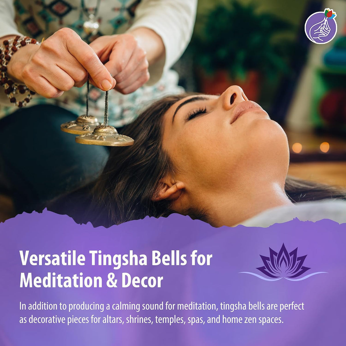 Mudra Crafts 2.75 In Mantra Tibetan Tingsha Bells Meditation Yoga Chimes