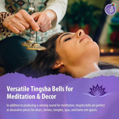 Mudra Crafts 2.75 In Mantra Tibetan Tingsha Bells Meditation Yoga Chimes