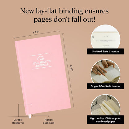 The Five Minute Journal - Original Daily Gratitude Journal for Women & Men - Mindfulness, Happiness & Daily Reflection - Undated Planner - Affirmation Journal - Gifts for Women
