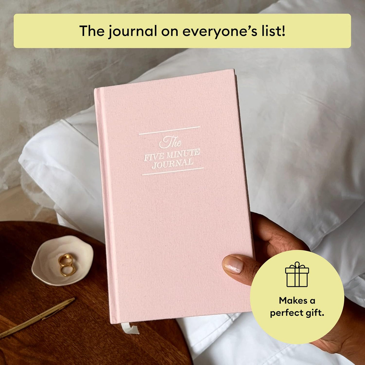 The Five Minute Journal - Original Daily Gratitude Journal for Women & Men - Mindfulness, Happiness & Daily Reflection - Undated Planner - Affirmation Journal - Gifts for Women