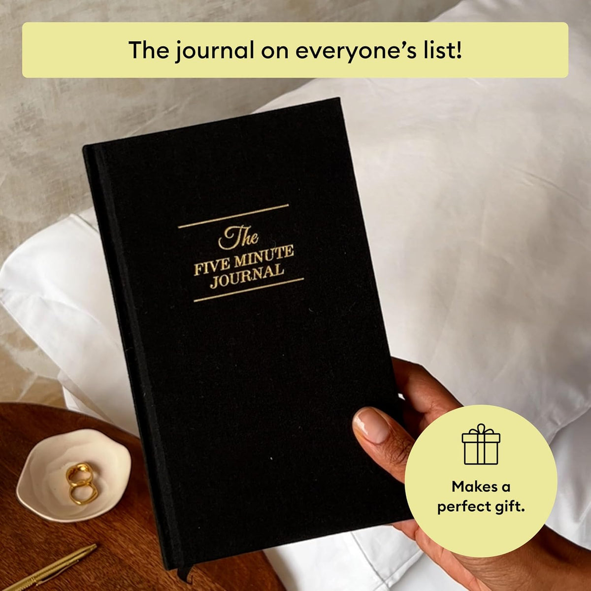 The Five Minute Journal - Original Daily Gratitude Journal for Women & Men - Mindfulness, Happiness & Daily Reflection - Undated Planner - Affirmation Journal - Gifts for Women