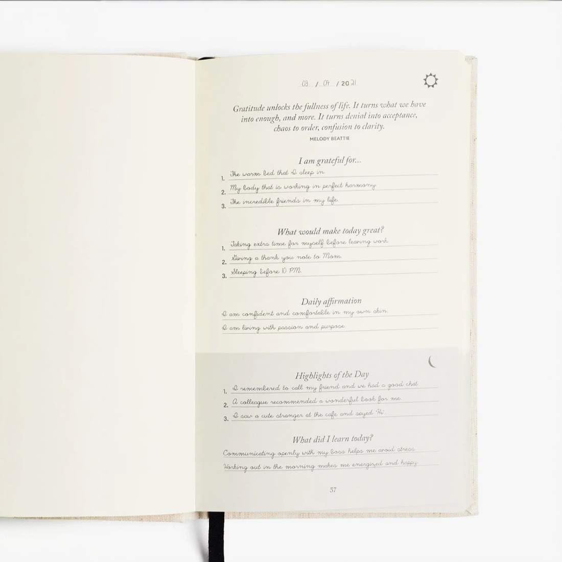 The Five Minute Journal - Original Daily Gratitude Journal for Women & Men - Mindfulness, Happiness & Daily Reflection - Undated Planner - Affirmation Journal - Gifts for Women