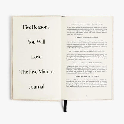 The Five Minute Journal - Original Daily Gratitude Journal for Women & Men - Mindfulness, Happiness & Daily Reflection - Undated Planner - Affirmation Journal - Gifts for Women
