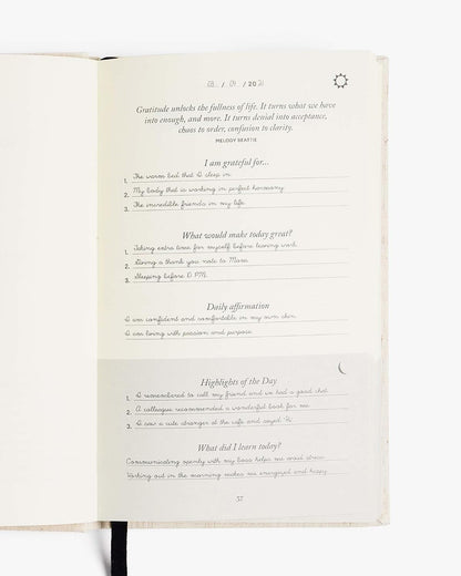 The Five Minute Journal - Original Daily Gratitude Journal for Women & Men - Mindfulness, Happiness & Daily Reflection - Undated Planner - Affirmation Journal - Gifts for Women