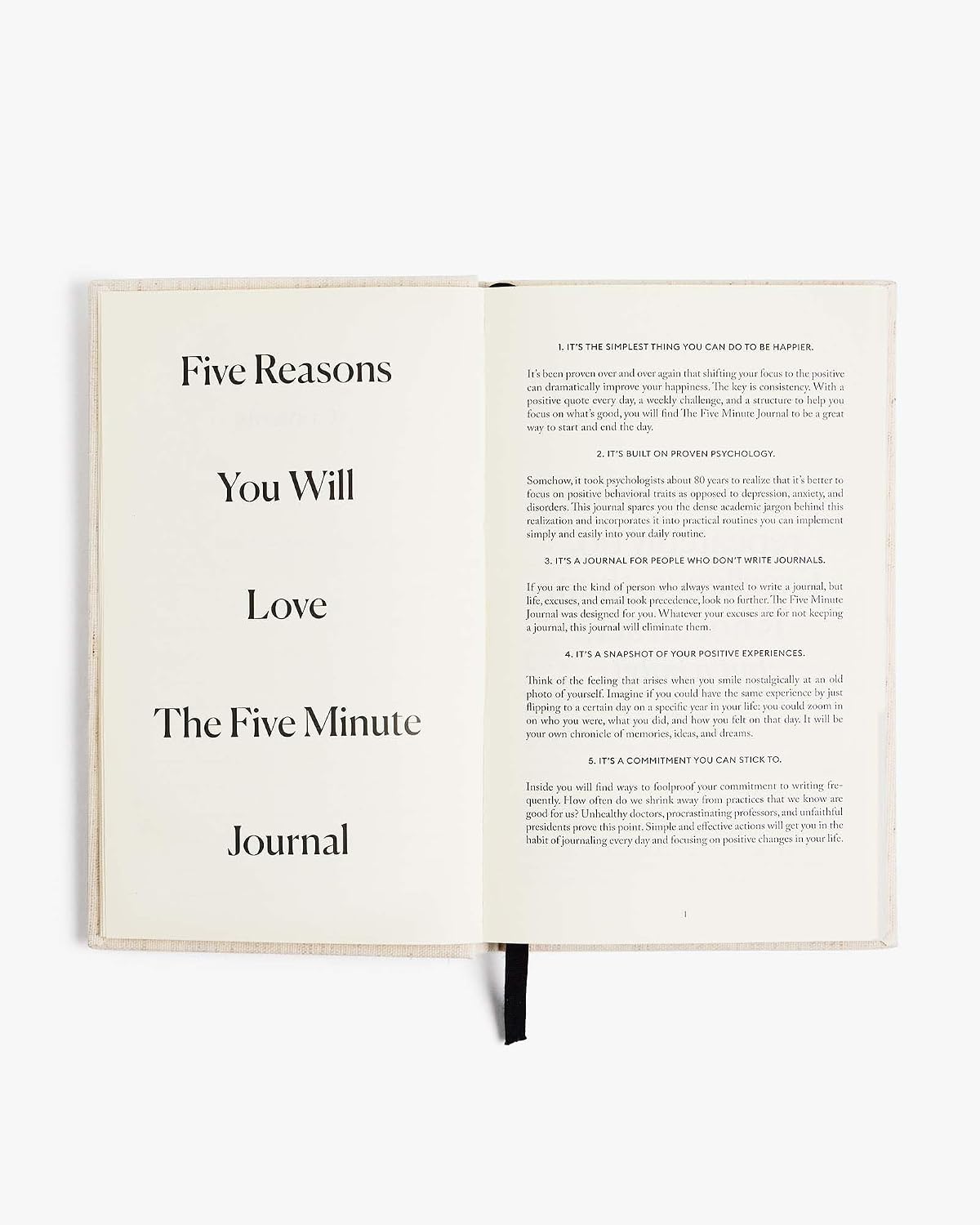 The Five Minute Journal - Original Daily Gratitude Journal for Women & Men - Mindfulness, Happiness & Daily Reflection - Undated Planner - Affirmation Journal - Gifts for Women