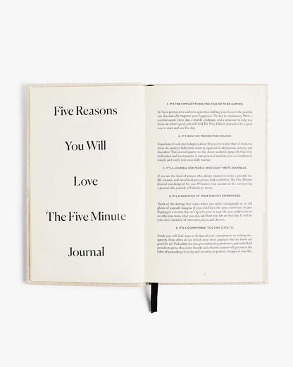 The Five Minute Journal - Original Daily Gratitude Journal for Women & Men - Mindfulness, Happiness & Daily Reflection - Undated Planner - Affirmation Journal - Gifts for Women