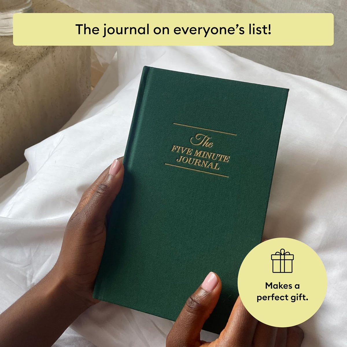 The Five Minute Journal - Original Daily Gratitude Journal for Women & Men - Mindfulness, Happiness & Daily Reflection - Undated Planner - Affirmation Journal - Gifts for Women