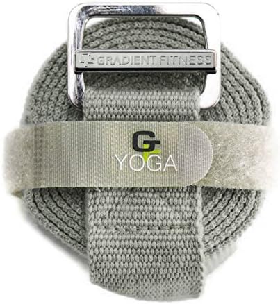 Yoga Strap with Buckle, Soft Cotton/Polyester Webbing, 8 ft