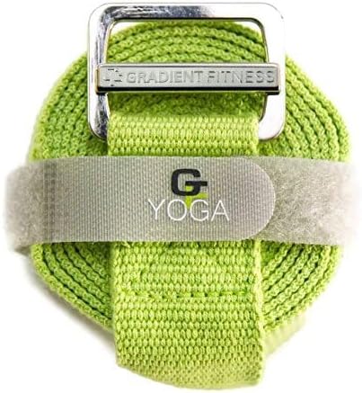 Yoga Strap with Buckle, Soft Cotton/Polyester Webbing, 8 ft